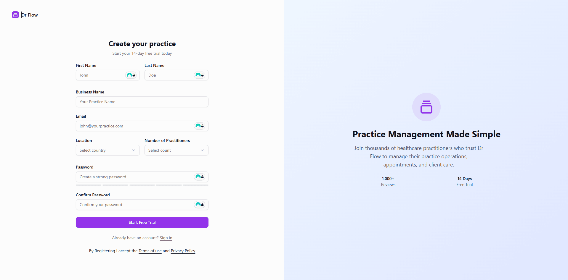 Dr Flow Practice Management